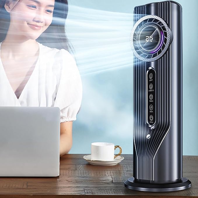 Portable Air Conditioner, 6 Speeds Personal Cooling Fan, Air Conditioner Humidifier with 6H Timer, 3 in 1 Air Cooler Humidifier for Room Office Camping
