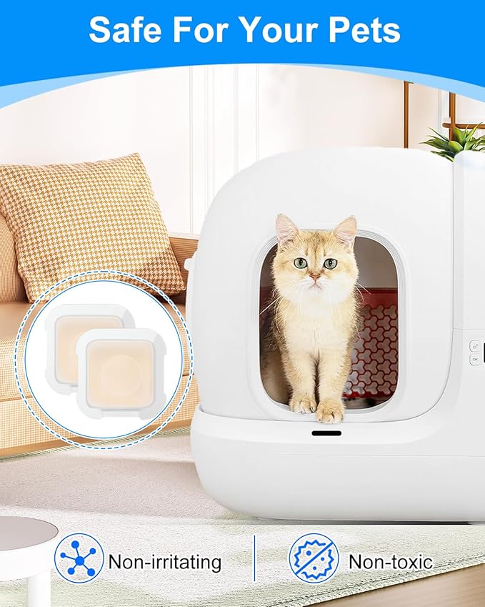 N50 2.0 Litter Box Deodorizer Compatible with PuraMax / PuraMax2 & MAX PRO Automatic Self Cleaning Cat Smell Odor Eliminator Refill, Upgraded Pet Litter Deodorizer for Home Toilet Odor Control, 4-Pack