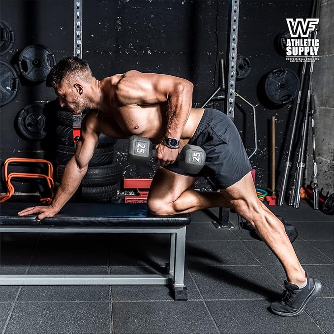 WF Athletic Supply 200Lb Dumbbell Set, 10-30Lb Dumbbell Set with Two-Tier Storage Rack for Muscle Toning, Strength Building & Weight Loss - Multiple Choices Available-FlexoryFit