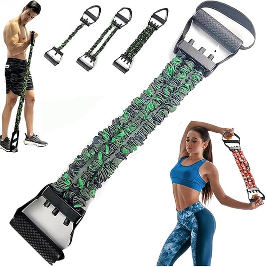 Natural Latex 3-Hole Resistance Stretcher,Chest Expander Stretch Bands for Men,2025 New 3-Way Natural Latex Resistance Band-FlexoryFit