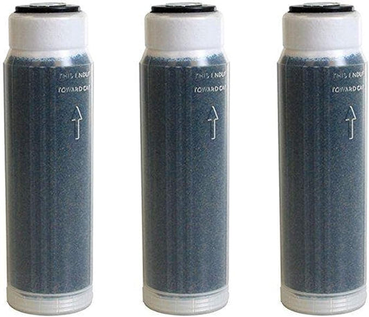 CFS – 3 Pack 10" Color Indicating Mixed Bed DI Resin Cartridge Filled with Resintech MBD-30-NG Nuclear Grade Mixed Bed Resin Compatible with Aquatic Life Reverse Osmosis Deionization (RODI) Models