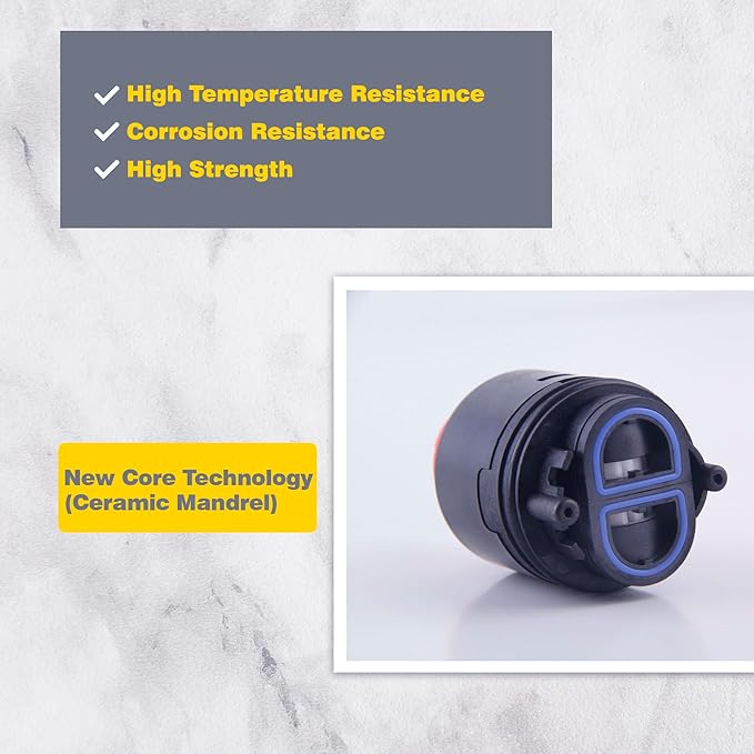 N40HLC Shower Cartridge Replacement for RK7300-CART-3P and HL-40 Shower Cartridge, 40 mm Shower Cartridge Compatible with Z-7300 Zurn Temp-Gard III Series Single Handle Tub and Shower Faucets Valve