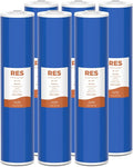 SimPure 20" x 4.5" Cation Exchange Resin Filter, Whole House Water Softening Filter Cartridge for DB20P, DB20P-3 (6 Pack)