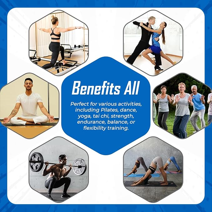TYE4® and TYE4X™ - Pilates Wearable Resistance/Assistance; Total Body Exercise; Core Strengthening, Portable, Home Gym, Pilates, Yoga, Barre, Posture, Stretching, Balance-FlexoryFit