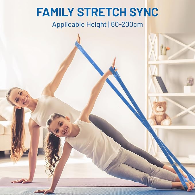 Slim Panda Stretch Strap, Dance Stretch Bands Flexibility, Elastic Yoga Stretching Strap with 9 Loops for Physical Therapy, Pilates, Yoga, Ballet, Gymnastics Stretching Bands for Exercise-FlexoryFit