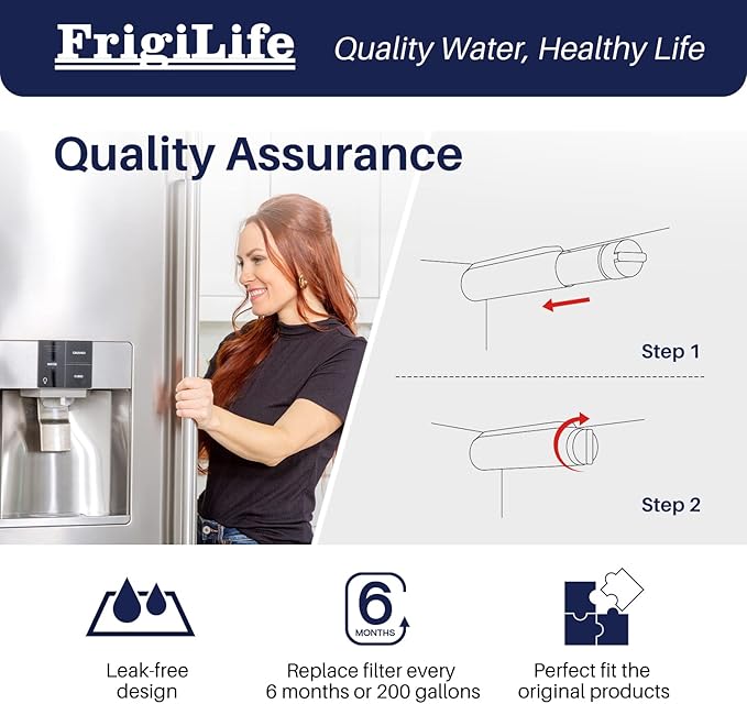 Refrigerator Water Filter Compatible with Frigidaire EPTWFU01, EWF02, Pure Source Ultra II, 2PACK