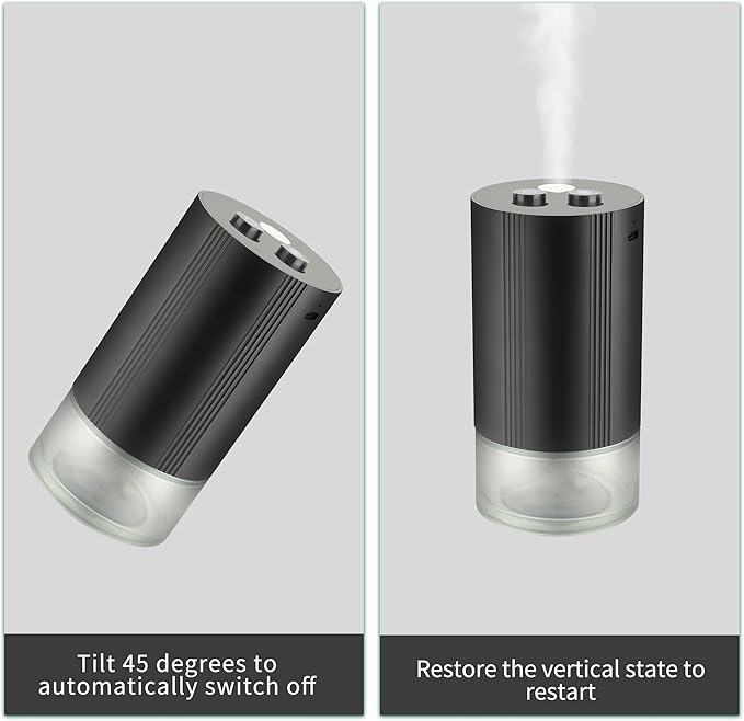 Waterless Essential Oil Diffuser for Home, Cordless Oil Diffuser, Mini Scent Air Diffuser for Car Hotel Room Studio, Oil 5/10/110ml Capacity, Battery Operated 3 Timers & Mist Levels(Button)