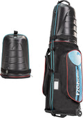 Golf Travel Bags for Airlines with Hard Case Top & Wheels, Hard Shell Top Protect Golf Club, 1680D Heavy Duty Oxford, Wide-Mouth Effortless Packing, Lightweight, MidnightFjord