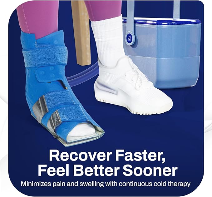 Ice Box - Advanced Cooling Ice Therapy Machine with Ankle Wrap - Ankle Ice Pack Wrap for Targeted Pain Relief, Post Injury/Surgery Recovery, and More-FlexoryFit