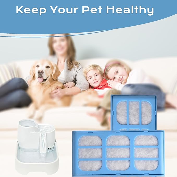 Cat Water Fountain Filter, 12 Pack Compatible with Cat Dog Mate Fountain Pet Cartridges Filter Replacement...
