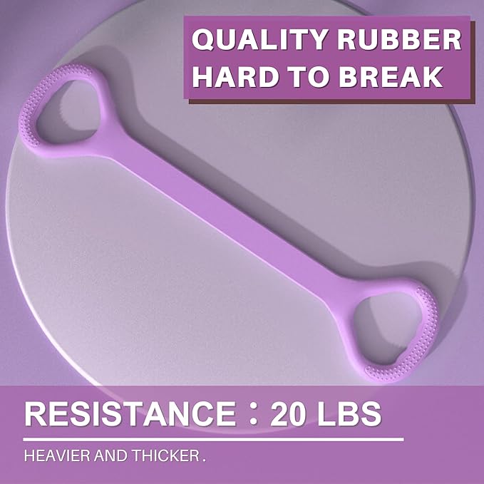 LEZER Figure 8 Resistance Band, Fitness Elastic Rope, Execrise Workout for Arm, Back, Chest and Shoulder, Yoga, Pilates, Stretching, Physical Therapy Equipment-FlexoryFit