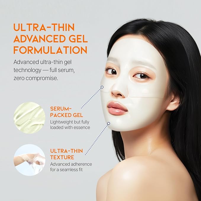 #OOTD Vitamin C Collagen Glutathione Hydrating & Firming Hydrogel Sheet Mask - Radiant Glow Gel Mask and Dull Skin (5pcs)-FlexoryFit