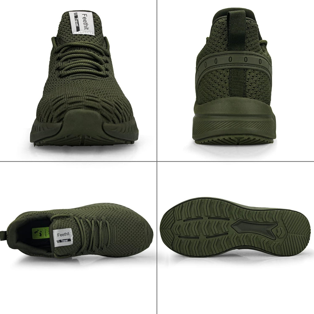 Feethit Mens Slip On Walking Shoes Blade Tennis Shoes Non Slip Running Shoes Lightweight Workout Shoes Breathable Mesh Fashion Sneakers