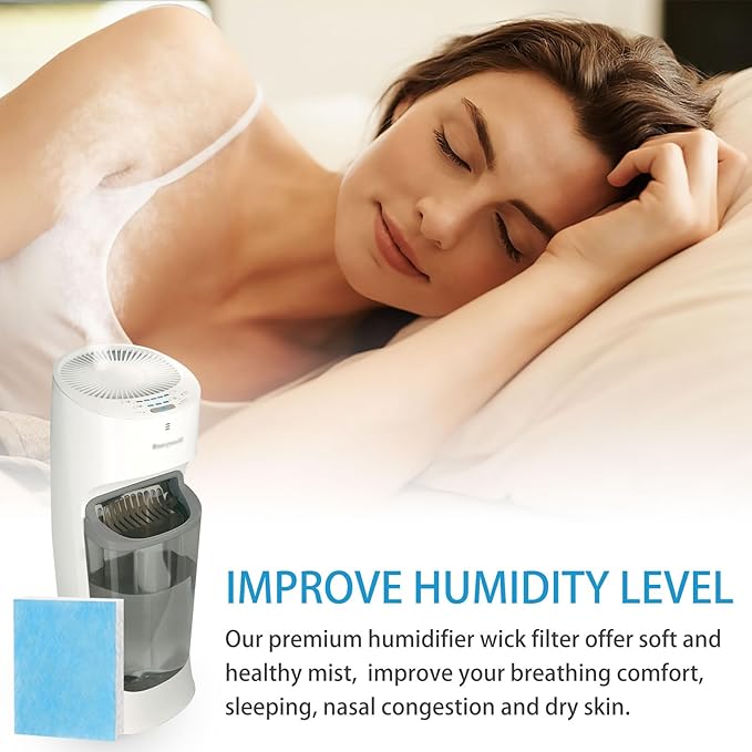 Lemige 6 Pack HFT600 Humidifier Filters T Compatible with Honeywell Humidifier HEV615 and HEV620, Compare to Part HFT600T HFT600PDQ, Upgraded HFT600PF1 Replacement Wicking Filter T