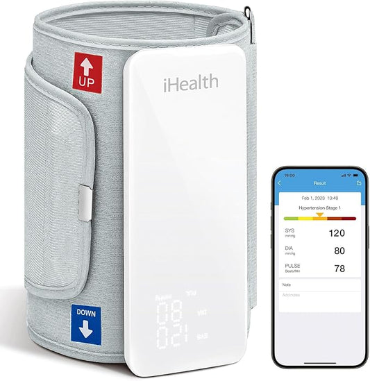 iHealth Neo Wireless Blood Pressure Monitor, Upper Arm Cuff, Bluetooth Blood Pressure Machine, Ultra-Thin & Portable, App-Enabled for iOS & Android-FlexoryFit