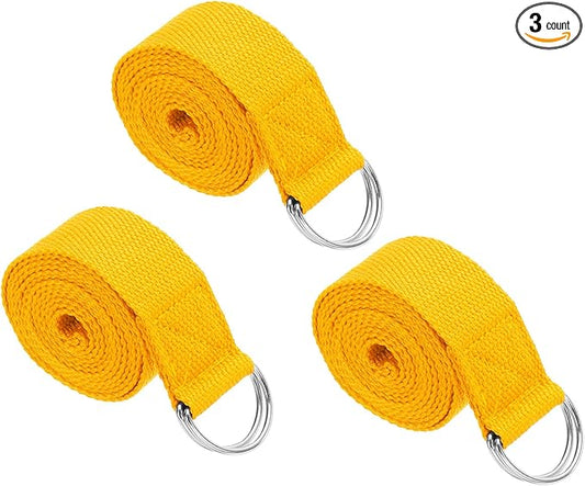 PATIKIL Yoga Strap for Stretching Cotton Yoga Belt with Adjustable Metal D-Ring Buckle Stretch Band for Fitness Pilates-FlexoryFit