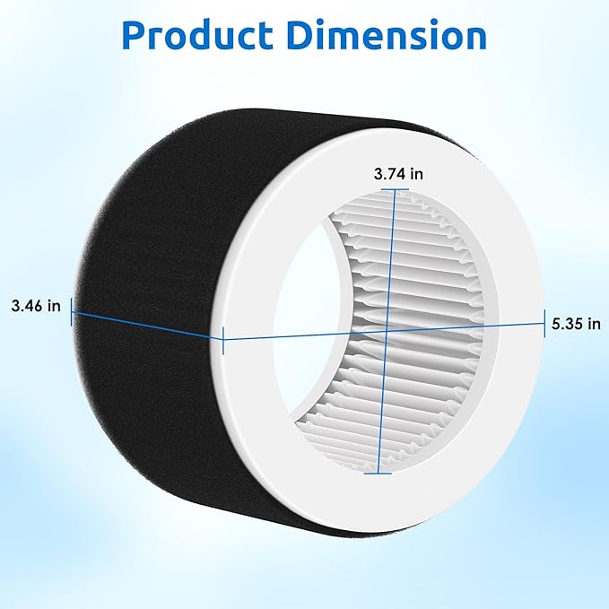 EPI810 True HEPA Replacement Filter, Compatible with KOIOS, MEGAWISE and MOOKA EPI810 Purifier