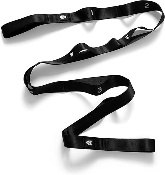 Gymreapers Stretching Strap for Physical Therapy Non-Elastic Stretch Band 10 Loop Neoprene Stretch Strap for Yoga Pilates Exercise Men & Women-FlexoryFit