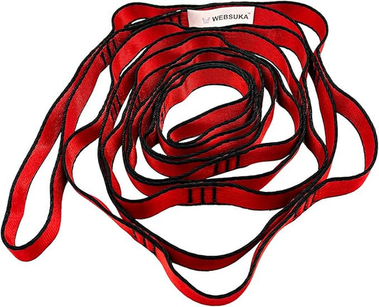 Aerial Yoga Hammock Daisy Chains Strap, Strong 22kN Adjustable with 10 Loops, No Stretch, Climbing Strap Nylon Chain Sling for Aerial Yoga,Swing, Hammock, Suspension, Exercise-FlexoryFit