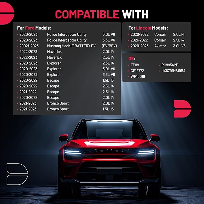 BDFHYK 1PC CF12772 Cabin Air Filter with Activated Carbon Compatible with Bronco Sport, Explorer, Maverick, Mustang Mach-E, Police Interceptor Utility, Escape, Lincoln Aviator, Corsair