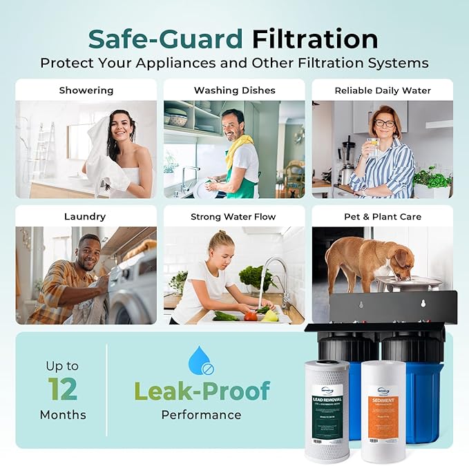 iSpring WGB21B-CPB 2-Stage Whole House Water Filtration System Reduces Cadmium - Image 5