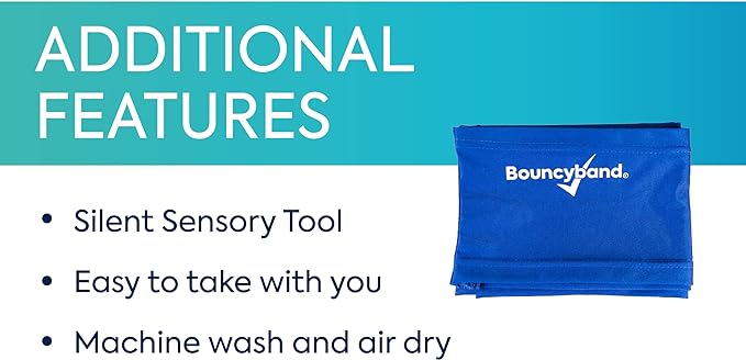 BouncyBand Stretch Band Focus Tool – 30” Resistance Band for Kids Stretches to Over 46” – Silent Sensory Tool Awakens Imagination, Develops Balance, and Strengthens Muscles-FlexoryFit