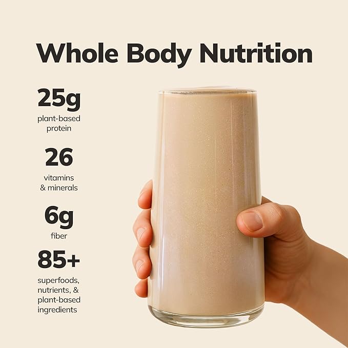 Ka’Chava Whole Body Meal Shake Vanilla 2 lb – Vegan Protein Powder with 85+ Superfoods & Greens – Plant-Based Meal Replacement with Probiotics & Digestive Enzymes – Gluten & Dairy Free (15 Servings)-FlexoryFit