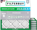 Filterbuy 23.5x23.5x1 Air Filter MERV 8 (MPR 700) Dust Defense Replacement (6-Pack), Electrostatic Pleated HVAC AC Furnace Filters, Made in USA (Actual Size: 23.38 x 23.38 x 0.75)