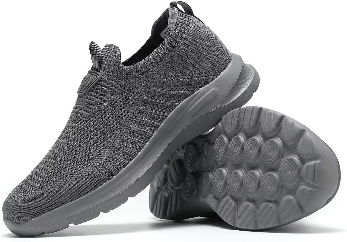 Mens Walking Shoes Lightweight Breathe Mesh Running Shoes Slip On Fashion Tennis Sneakers Comfort Gym Workout Zapatos de Hombre