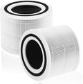 Core 300 Replacement Filter for LEVOIT Core 300 Core300-P Core 300S VortexAir Air Purifier, 3-in-1 H13 True HEPA Activated Carbon,2 Pack,White,Core 300-RF