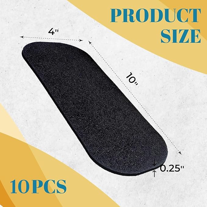 Ceiling Fan Filter, Ceiling Fan Filters for Blades, Unscented Activated Coconut Shell Carbon Filter-Ceiling Fan Blades Shape Design, Universal Ceiling Fan Blade(10 Pack)