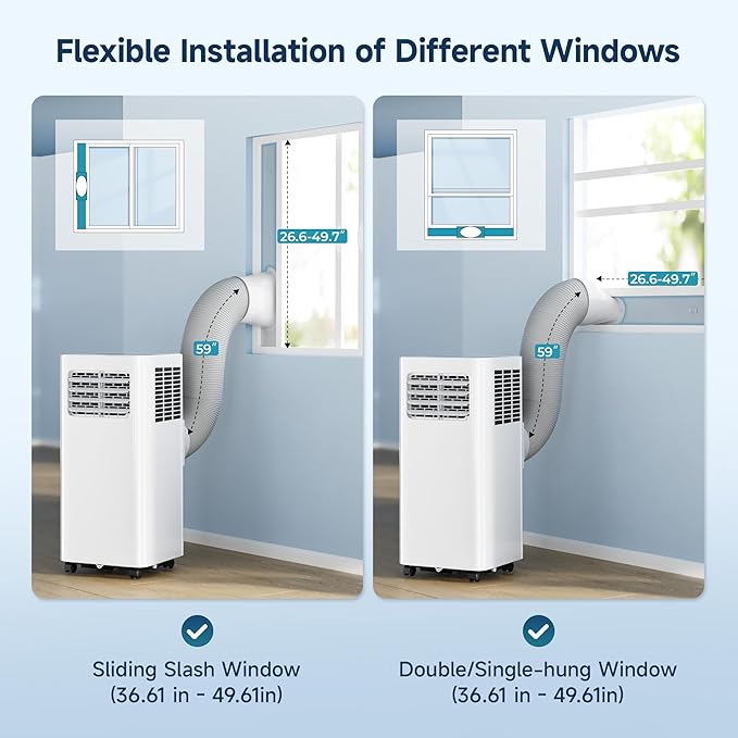 Portable Air Conditioners,10,000 BTU Portable AC Units for Rooms with Remote Control,Cools450 Sq.Ft, Dehumidifier,Fan,With LED Display, Window Mounting Kit,Suitable for Bedroom,Office,Living Room