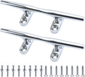 SHENGHUISS Boat Cleat 316 Stainless Steel Open Base Boat Dock Cleats（4"/5"/6"/8"/10"/12"） Silver/Gold for Boat, Dock, Kayaks, Nautical Decor ect