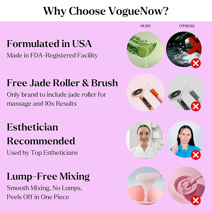 Jelly Face Mask for Facials - Lavender Hydrating, Brightening & Nourishing Jelly Mask with Free Jade Roller & Spatula | Professional Hydrojelly Masks | Vajacial Jelly Mask | 23 Oz Jar Skin Care-FlexoryFit