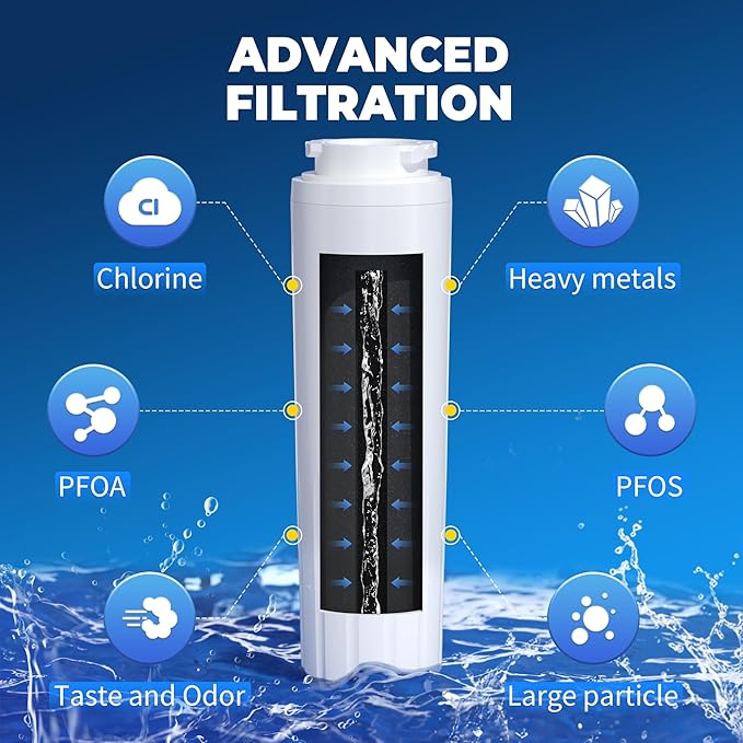 EDR4RXD1 Compatible with UKF8001,Filter 4,4396395,UKF8001AXX,PURICLEAN II, UKF8001AXX-200,UKF8001P,469006 Water Filter, Pack of 4,By YPMQY