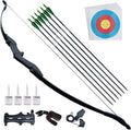 D&Q Archery Bow and Arrow Set for Adults Beginner Teenagers Youth, Takedown Recurve Bow 20lbs 30lbs 40lbs Left and Right Handed Bow, Recurve Bow Set for Outdoor Target Practice