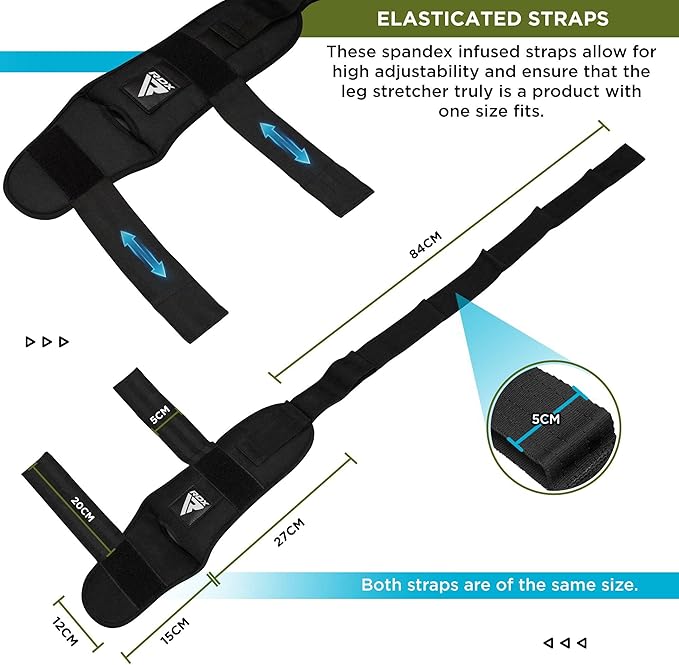 RDX Yoga Stretching Strap, Ankle Ligament Stretcher Belt with Loops Ligament Stretch Band, Fitness Leg Stretcher for Plantar Fasciitis, Foot Stretch Assist for Hamstring, Flexibility Exercise-FlexoryFit