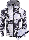 COOFANDY Men's Packable Rain Jacket Lightweight Waterproof Raincoat with Hood Travel Hiking Golf Windbreaker