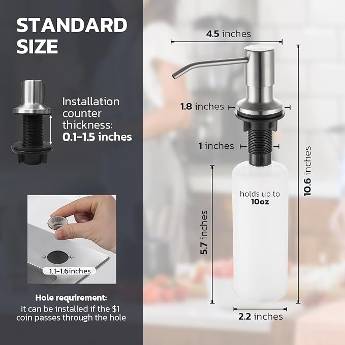 WEWE Kitchen Sink Faucet with Soap Dispenser, Kitchen Faucet with Pull Down - Image 7