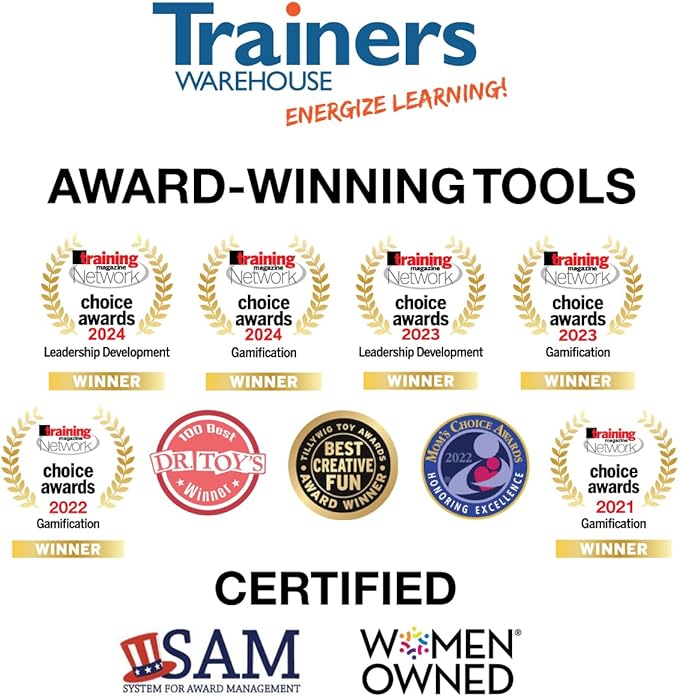 Trainers Warehouse 6" Thumball Collection, 32 Prompts for Conversation, Team Building, Relationship and Training-FlexoryFit