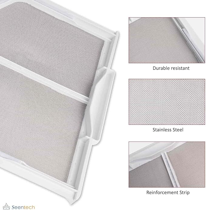 LIFETIME W10120998 Dryer Lint Screen Filter by Seentech - Compatible with Whirlpool Kenmore Roper Sears Dryers. Replace for 1206293 3390721 8066170 8572268 PS1491676 W10049370 W10178353 W10596627