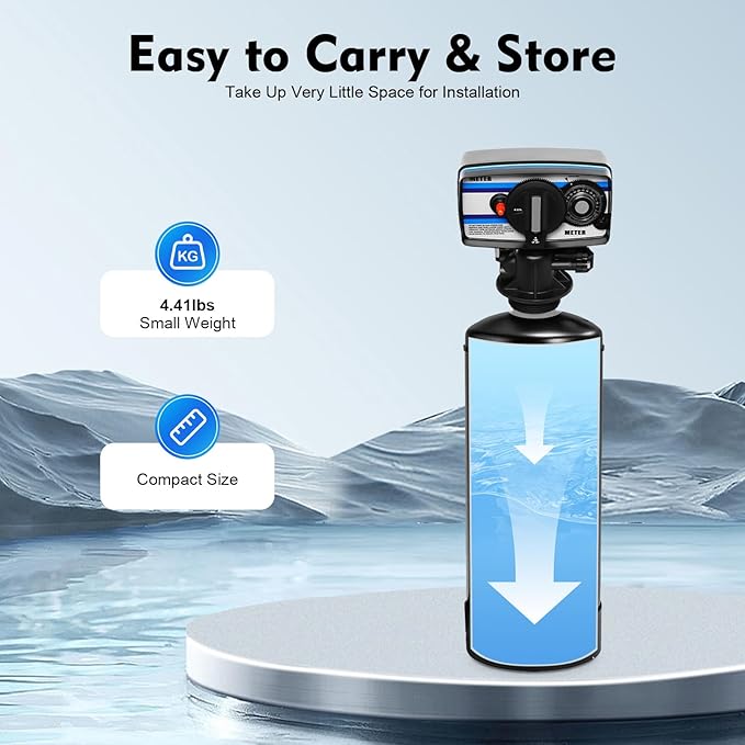 Water Softener Control Valve, 5600SM Flow Type Softening Water Softener Timer Filter Control Head Valve, 110V Automatic Digital Control Valve for Water Filter Softener Resin Tank
