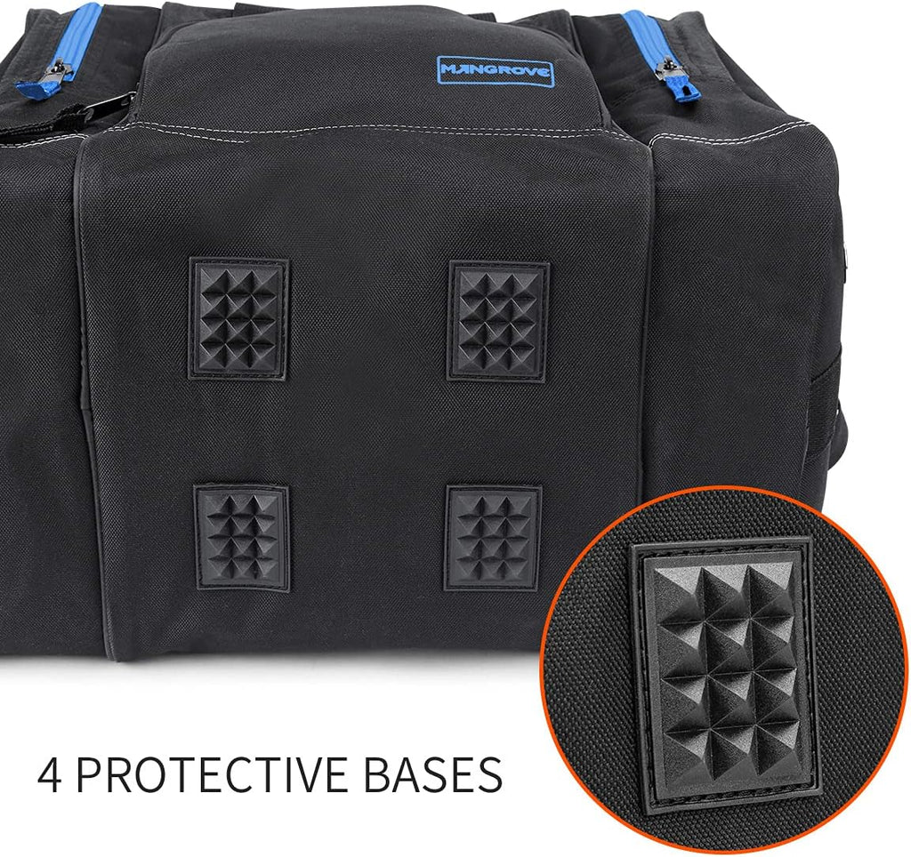 Mangrove Bowling Ball Bag for Single Ball, 2020 Bowling Ball Tote Bowling Bag with Padded Ball Holder - Fits Bowling Shoes Up to Mens Size 14 and Accessories (Black)