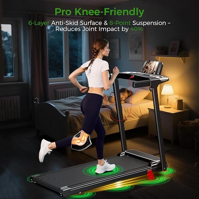 Portable Treadmill with Incline, 3.0HP Walking Pad with Handle Bar, 3-in-1 Foldable Treadmill for Home Office Small Space with Quiet Brushless, 300 LBS Capacity-FlexoryFit