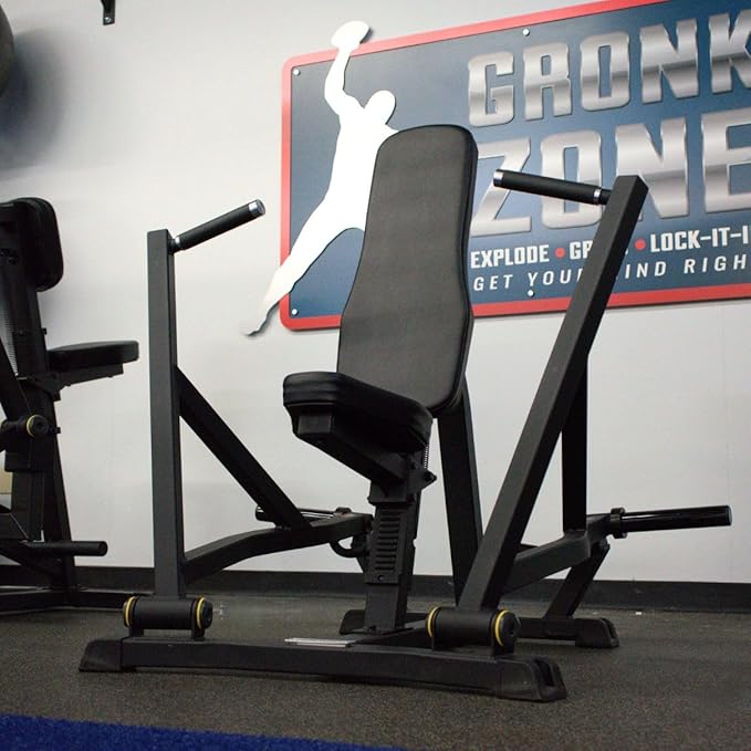 Gronk Fitness Seated Chest Press | Plate Loaded Chest Press Machine for Ultimate Gains | Bench Press Machine Workout | Use with 2" Olympic Plates