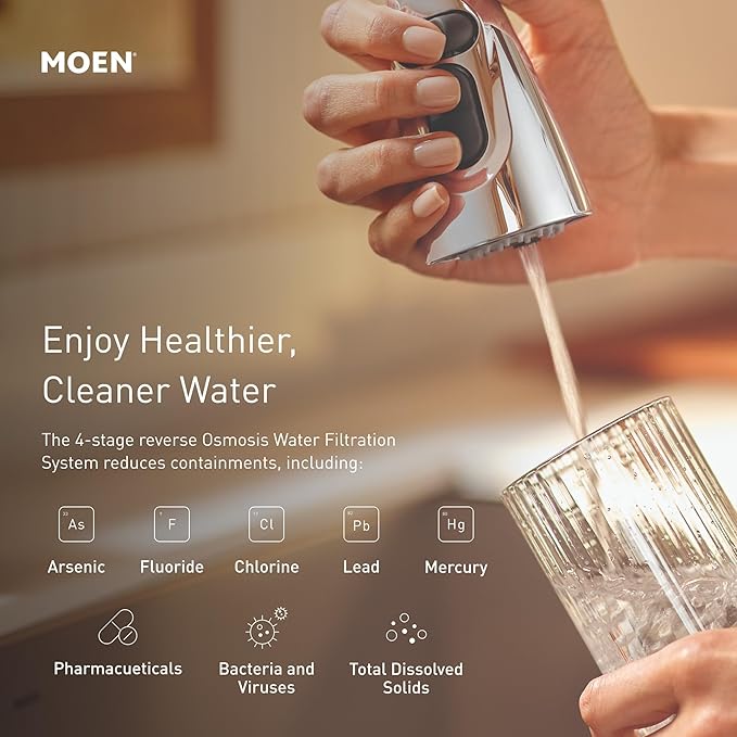 Moen 4-Stage Under Sink Reverse Osmosis Advanced Water Filtration System Stage 4 Replacement Filter, F9940