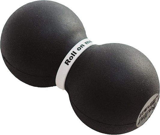 Infinity Roller, Peanut Foam Roller, Large 8-Inch Double Massage Ball Exercise Roller (Black - Firm)-FlexoryFit