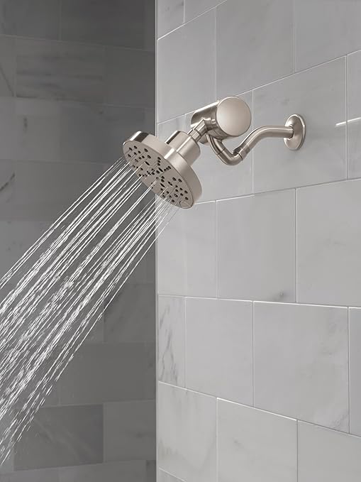 Delta Faucet Clarifi Premium Shower Filter Attachment Brushed Nickel with Additional Filter Cartridge