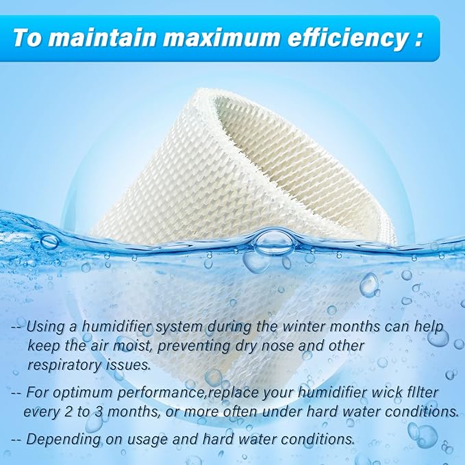 MAF1 Humidifier Wicking Filters for AIRCARE/MoistAIR/Kenmore/Essick Air, Fits Air-Care Emerson Moistair Humidifier Replacement Wicks MA1200 MA1201 MA0950 MA09500,14906 32-14906 42-14906 EF1-2 Pack