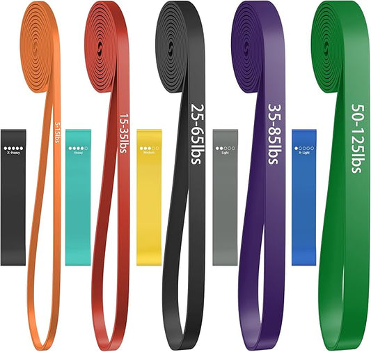 Pull Up Bands, Resistance Bands, Pull Up Assistance Bands Set for Men & Women, Exercise Workout Bands for Working Out, Body Stretching, Physical Therapy, Muscle Training-FlexoryFit